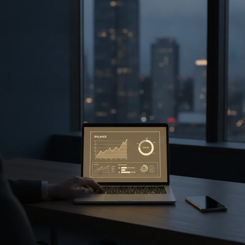 AI-driven market signals dashboard with live trend chart and confidence levels